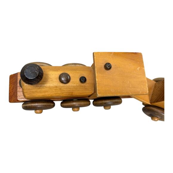 Vintage‎ Wooden Steam Locomotive & Cars Train Set -Hand Crafted - Picture 5 of 10